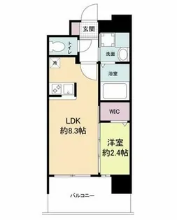 ヴィラージュ県庁前参番館【5階】の間取り