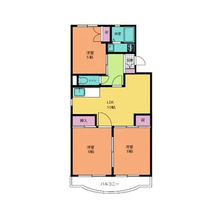 池之端ハイツ【4階】の間取り