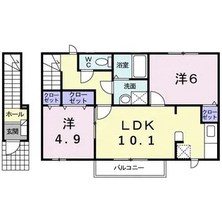 プロムローズ【2階】の間取り