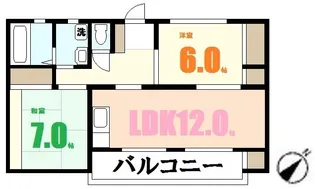 コーポ為広【3階】の間取り