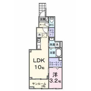 モア メゾン【1階】の間取り