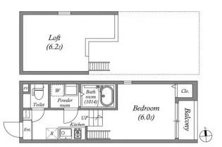 ハーモニーテラス加島【2階】の間取り