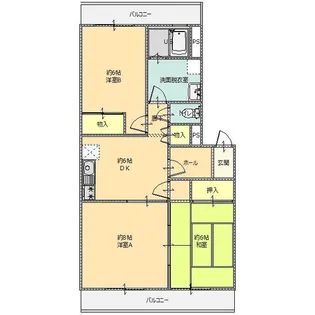 富士見ハイツ【3階】の間取り