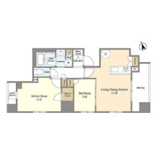東京都江東区南砂5【マンション】の間取り