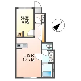ベルメゾン矢取【1階】の間取り