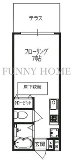 メゾンフルール【1階】の間取り