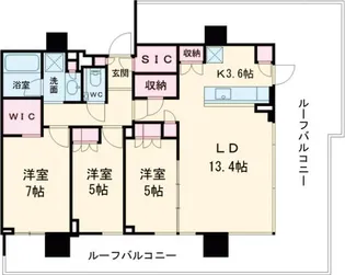 レジデンスコート世田谷桜丘【6階】の間取り