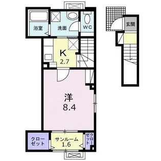 新潟県新潟市中央区鳥屋野3【アパート】の間取り