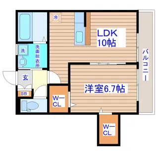パルフェII番館【2階】の間取り