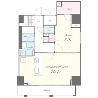 1Kの間取り画像