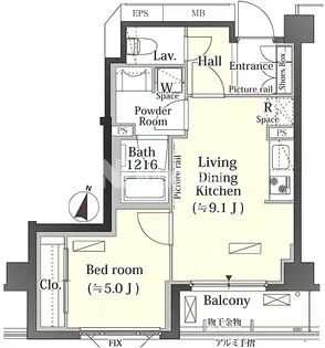 パークアクシス自由が丘テラス【3階】の間取り