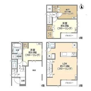 千葉県市川市市川3【一戸建】の間取り