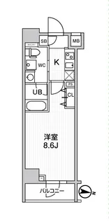 ジェノヴィア三ノ輪スカイガーデン【1階】の間取り