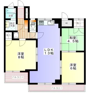 メゾンドール黄金【1階】の間取り