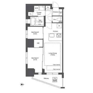 コンフォリア新御徒町【5階】の間取り