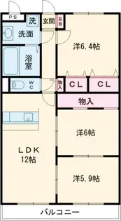 風の杜高町【4階】の間取り
