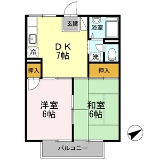福島県相馬市新沼字一反田【アパート】の間取り