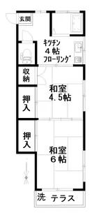 コーポ佐須【1階】の間取り