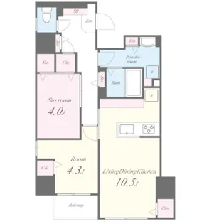 ラブールミノワ【9階】の間取り