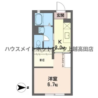 ルミエールK【1階】の間取り