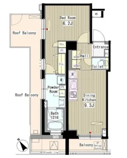 メルヴェーユ馬込【5階】の間取り