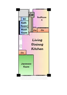 高石スカイハイツ【5階】の間取り