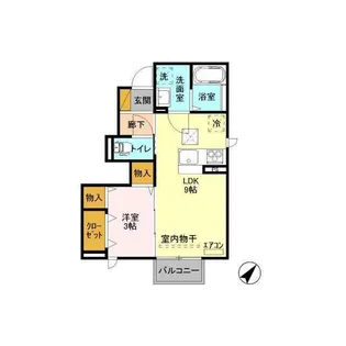 カーサイルフィオーレ【1階】の間取り