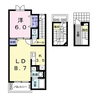 フェリオ美丘【3階】の間取り