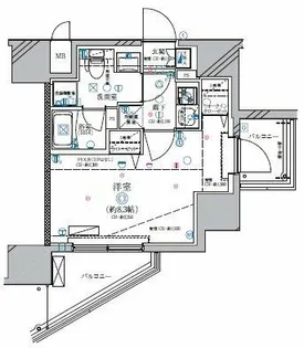 ディアレイシャス北千住【11階】の間取り