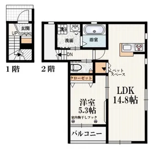 アイビス石神井【2階】の間取り