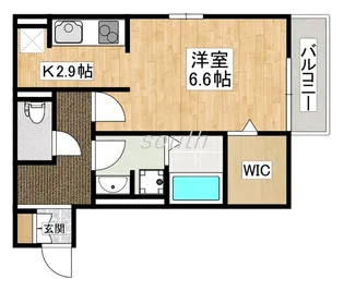 セジュール・ユイット西岩田【2階】の間取り