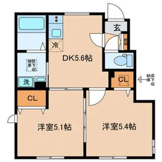 メゾンジェム【1階】の間取り