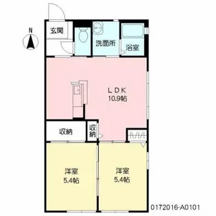 シャロームエステート【1階】の間取り