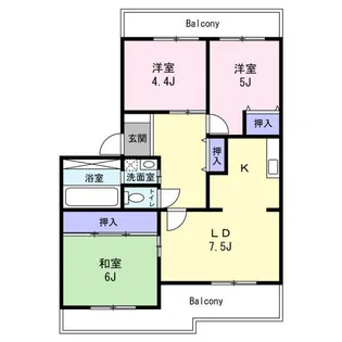 レジデンス内箕輪【2階】の間取り