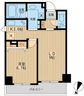 東京都世田谷区上野毛1【マンション】の間取り