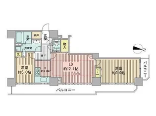 知事公館前タワーレジデンス【8階】の間取り