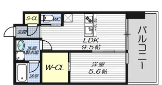 ベネチア天満橋【13階】の間取り