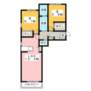 モンテビリオンα【3階】の間取り