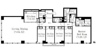 レジディア市谷砂土原【2階】の間取り