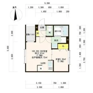 ハーモニーテラス中宮II【1階】の間取り