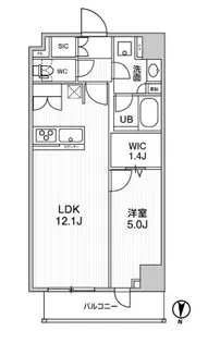 シーズンフラッツ菊川WEST【7階】の間取り