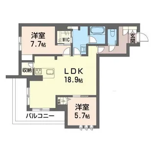 コン・フィオーレ【2階】の間取り