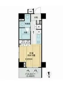 レジデンシャルステート白金【7階】の間取り