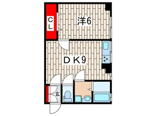 馬堀ハイツ【1階】の間取り