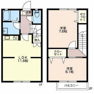 グローリアス桜台【1階】の間取り