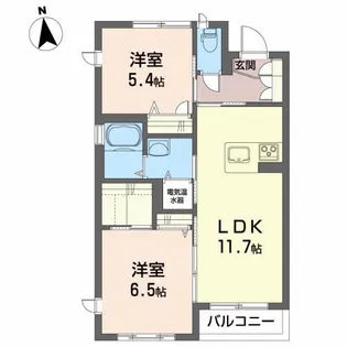 メゾンマスト郡山【1階】の間取り