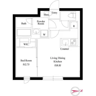グローリオシェルト神宮前【4階】の間取り