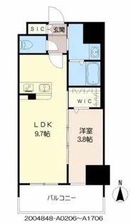 ジェイグランコート大濠公園【15階】の間取り