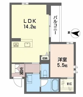 アトリエール北六番丁【1階】の間取り