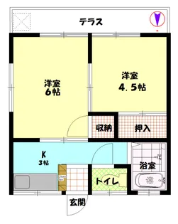 泉コーポ【1階】の間取り